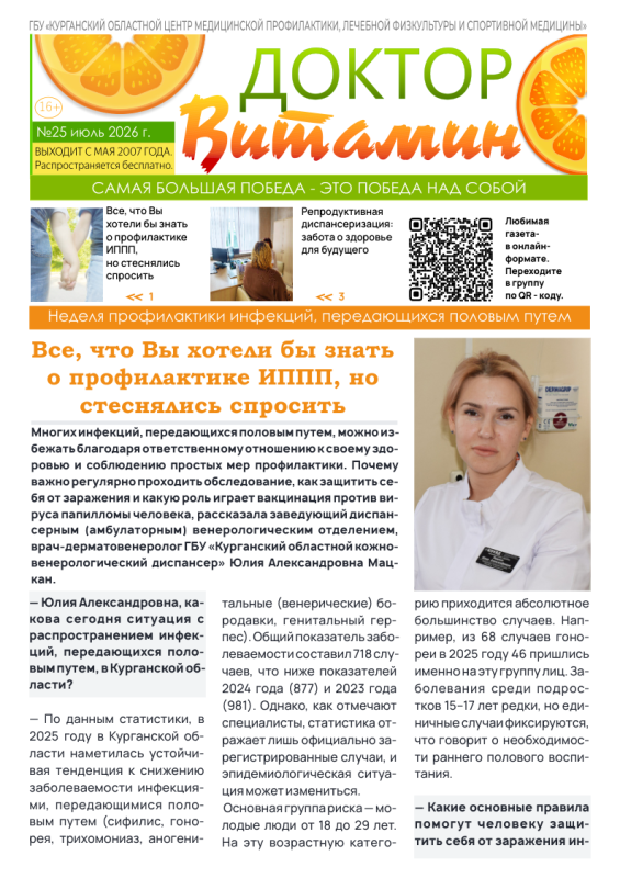 25-Й ВЫПУСК ГАЗЕТЫ «ДОКТОР ВИТАМИН»